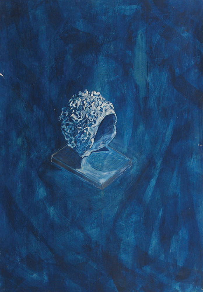 Blue Hat, tempra on paper, 100x70cm, 1994