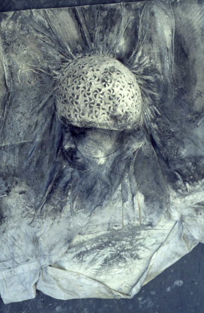 Untitled, plaster cast, cloth and graphite, 70x80cm, 1995