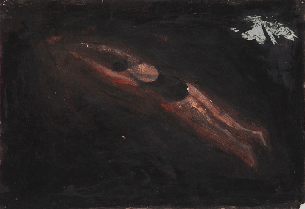 Untitled, oil color and pastel on paper, 15x21cm, 1995 (2)