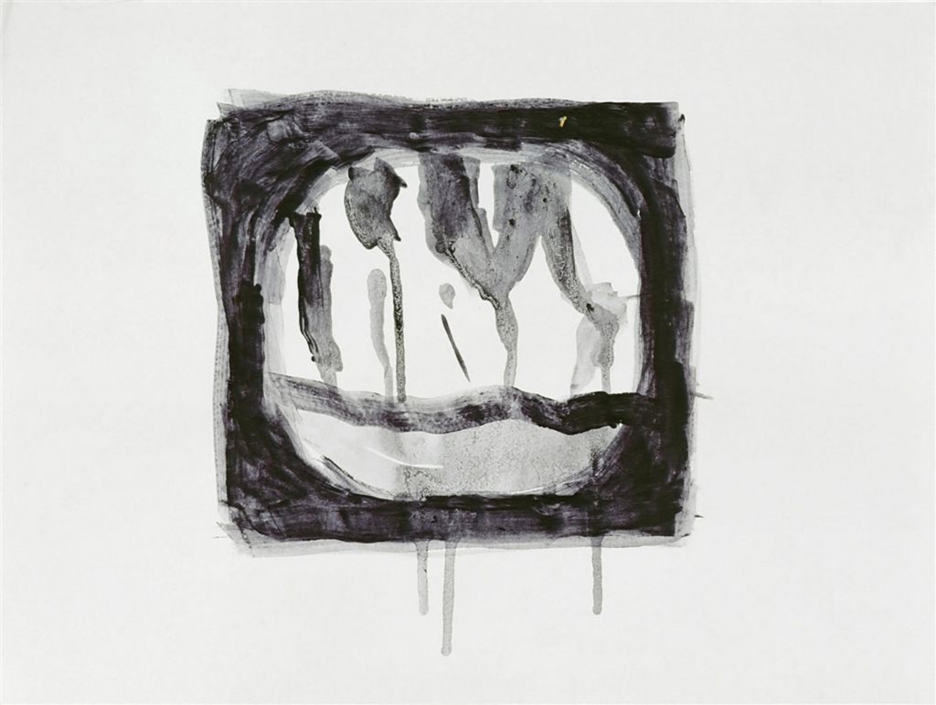 Untitled (Television 2), ink on paper, 40x35cm, 2007