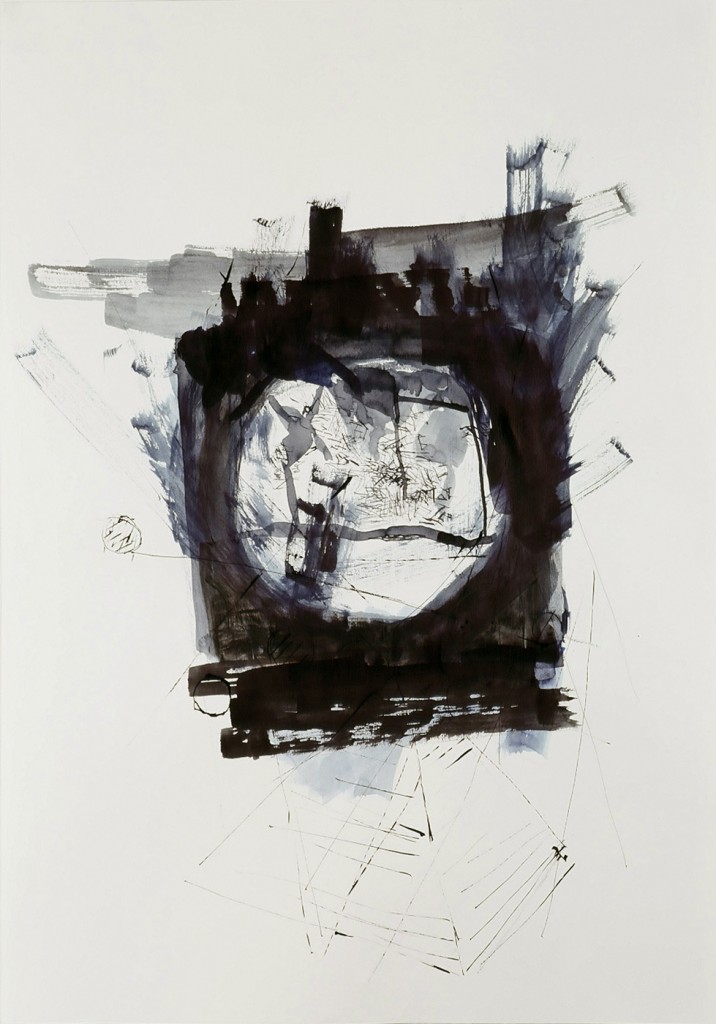 Untitled (Television 4), ink on paper, 100x70cm, 2007