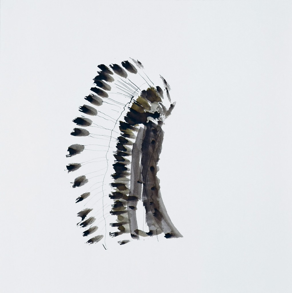 Untitled, from the series Fraction, acrylic and ink on paper, 40x40cm, 2008