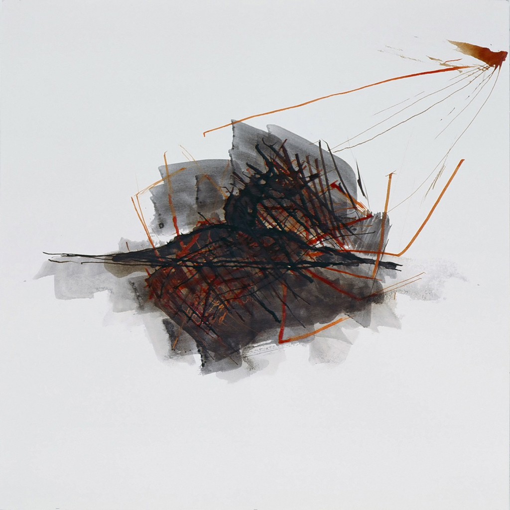 Untitled, from the series Fraction, acrylic and ink on paper, 40x40cm, 2008