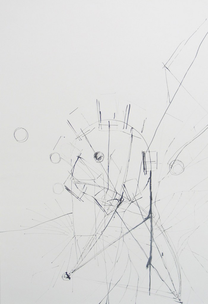 Untitled, from the series Giant Wheel, ink on paper, 100x70cm, 2007 (5)