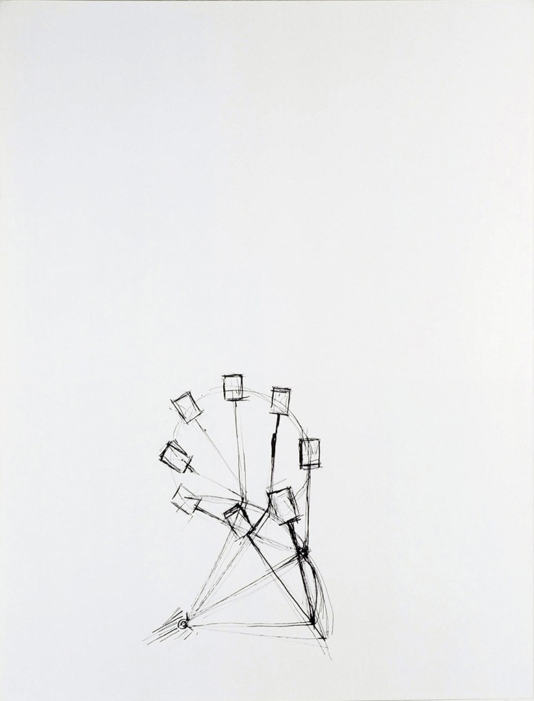 Untitled, from the series Giant Wheel, ink on paper, 100x70cm, 2007 (6)