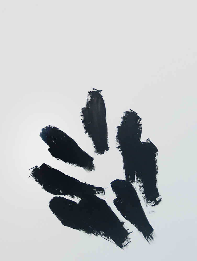 Untitled (Shaking Hands 2), acrylic on paper, 100x70cm, 2006
