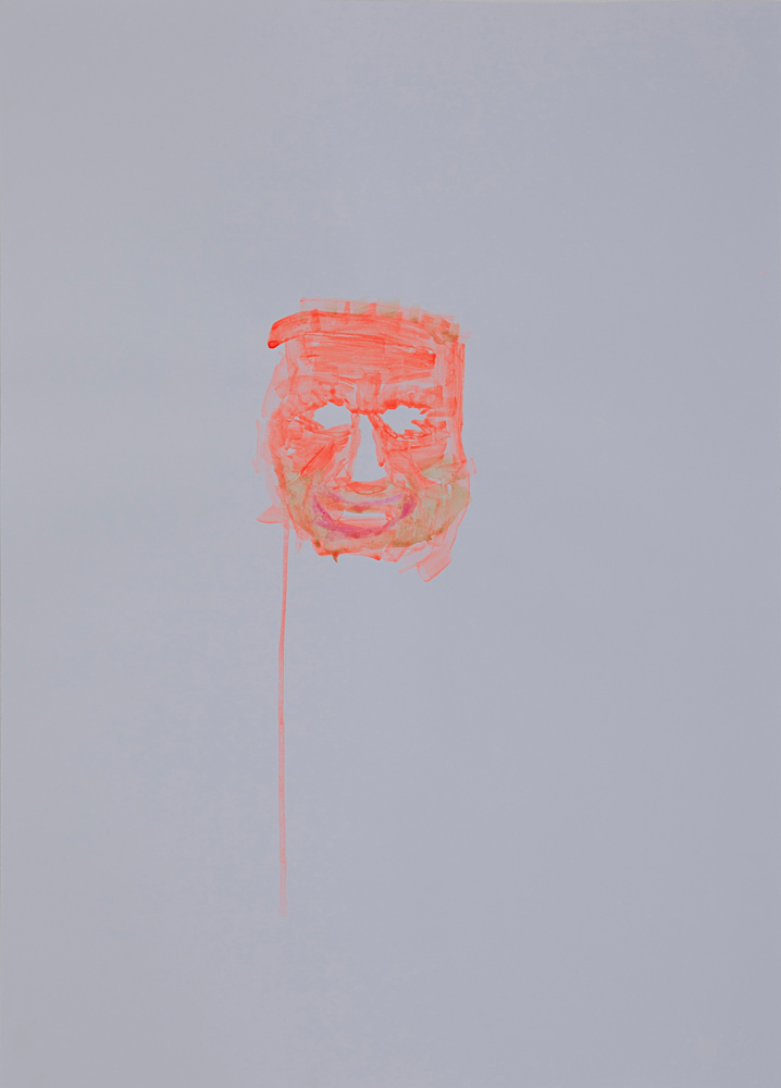 Mask, pigment and glue on paper, 70x50cm, 2005 (12)