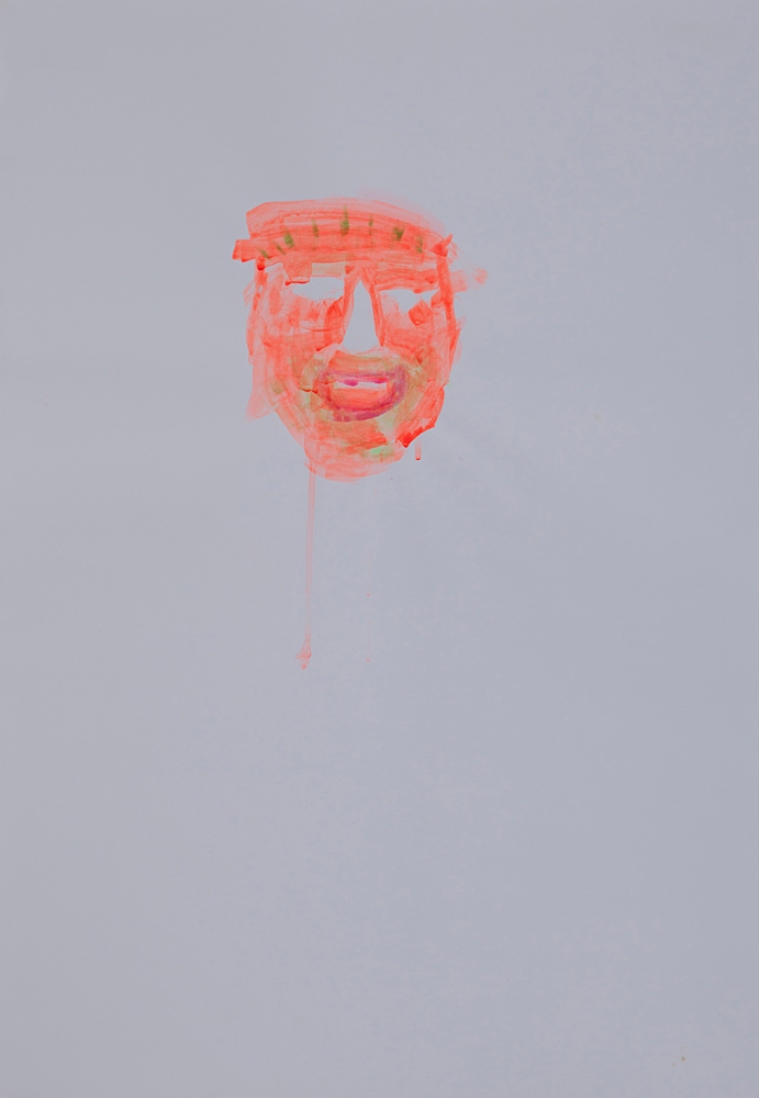 Mask, pigment and glue on paper, 70x50cm, 2005 (13)