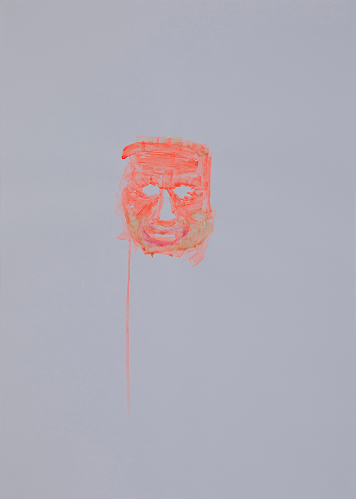 Mask, pigment and glue on paper, 70x50cm, 2005 (14)