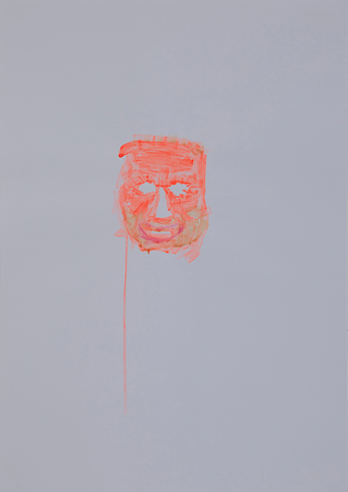 Mask, pigment and glue on paper, 70x50cm, 2005 (15)