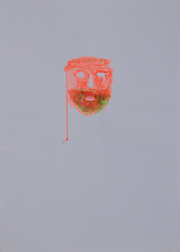 Mask, pigment and glue on paper, 70x50cm, 2005 (18)