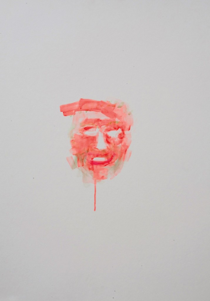 Mask, pigment and glue on paper, 70x50cm, 2005 (2)