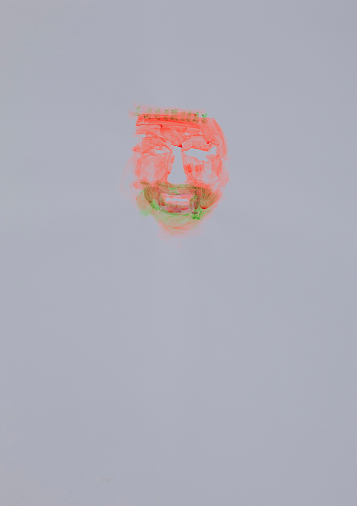 Mask, pigment and glue on paper, 70x50cm, 2005 (9)
